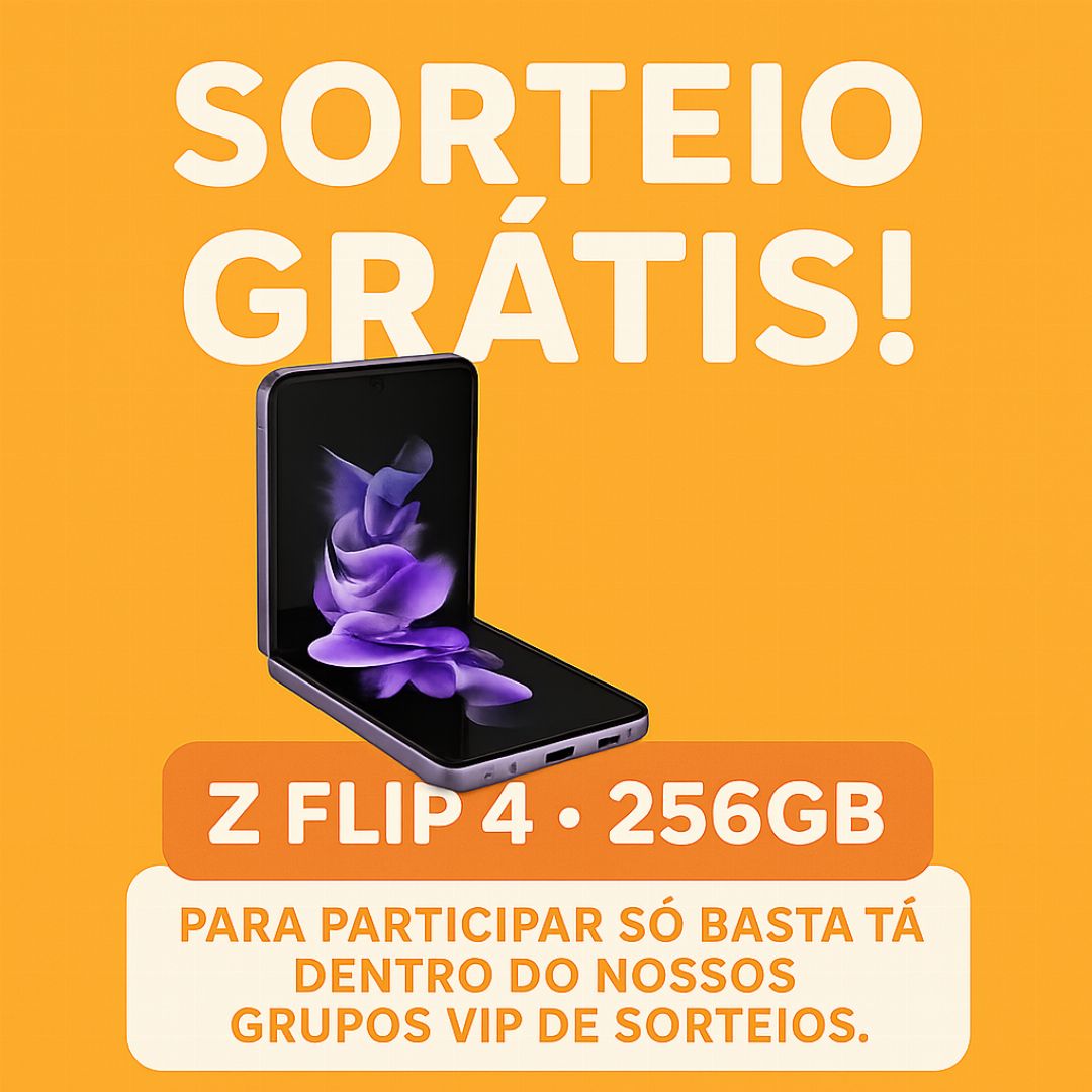 Rifa Grátis Samsung Z Flip 4 256GB