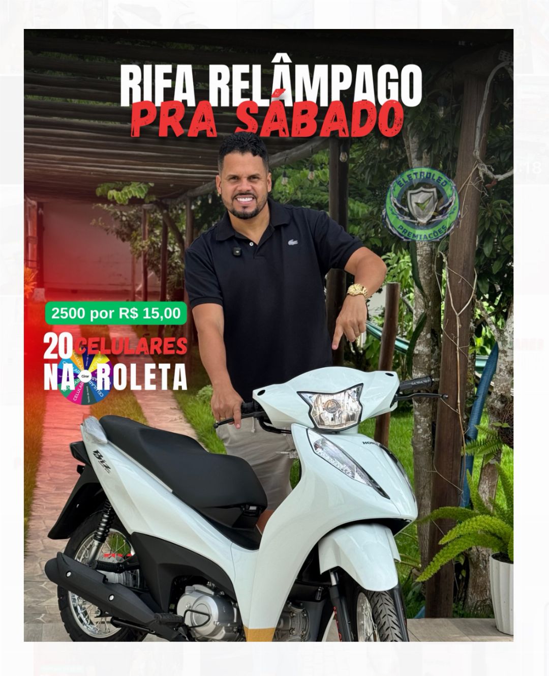 8° EDIÇÃO BIZ ES OKM + 20 CELULARES NA ROLETA