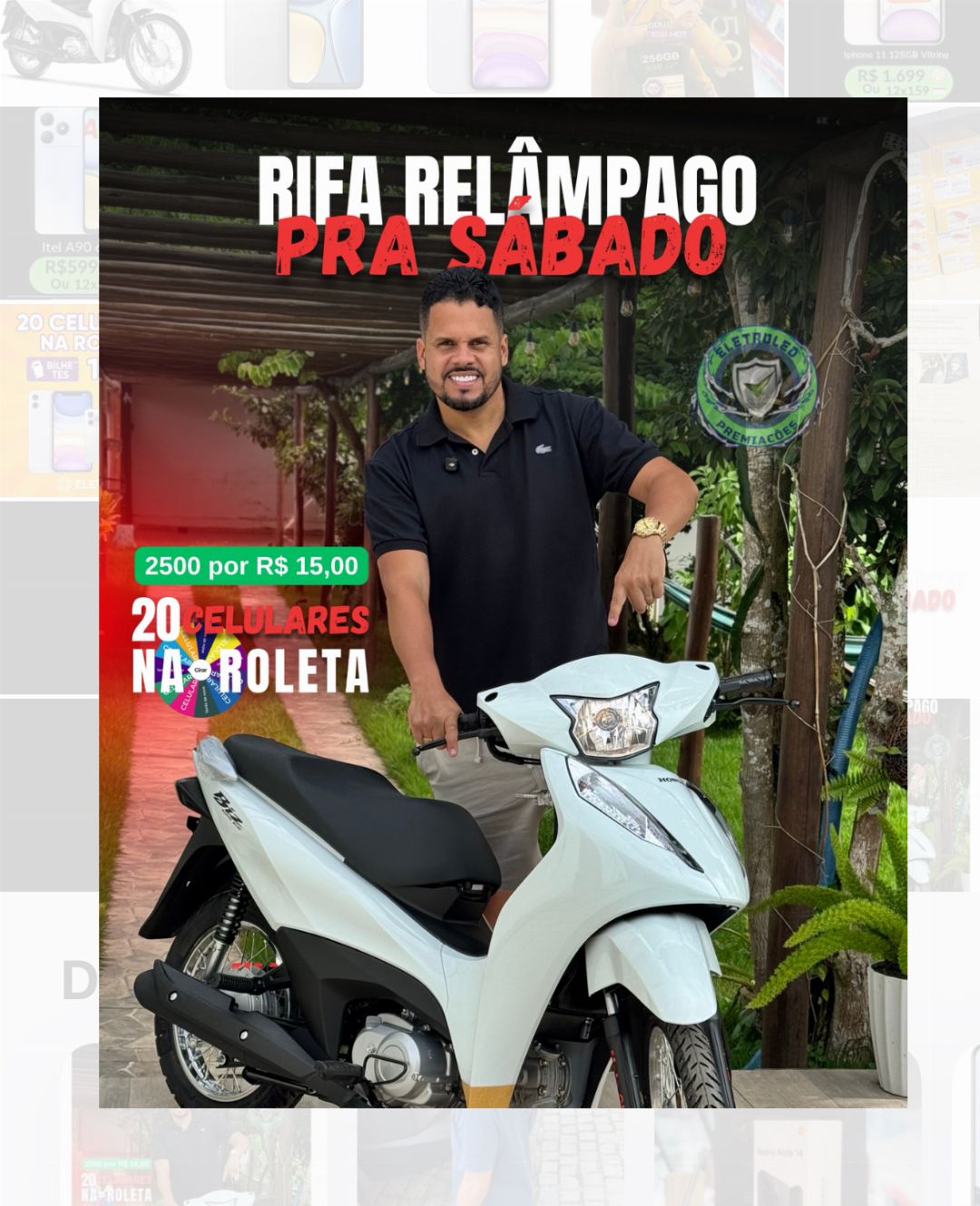 8° EDIÇÃO BIZ ES OKM + 20 CELULARES NA ROLETA
