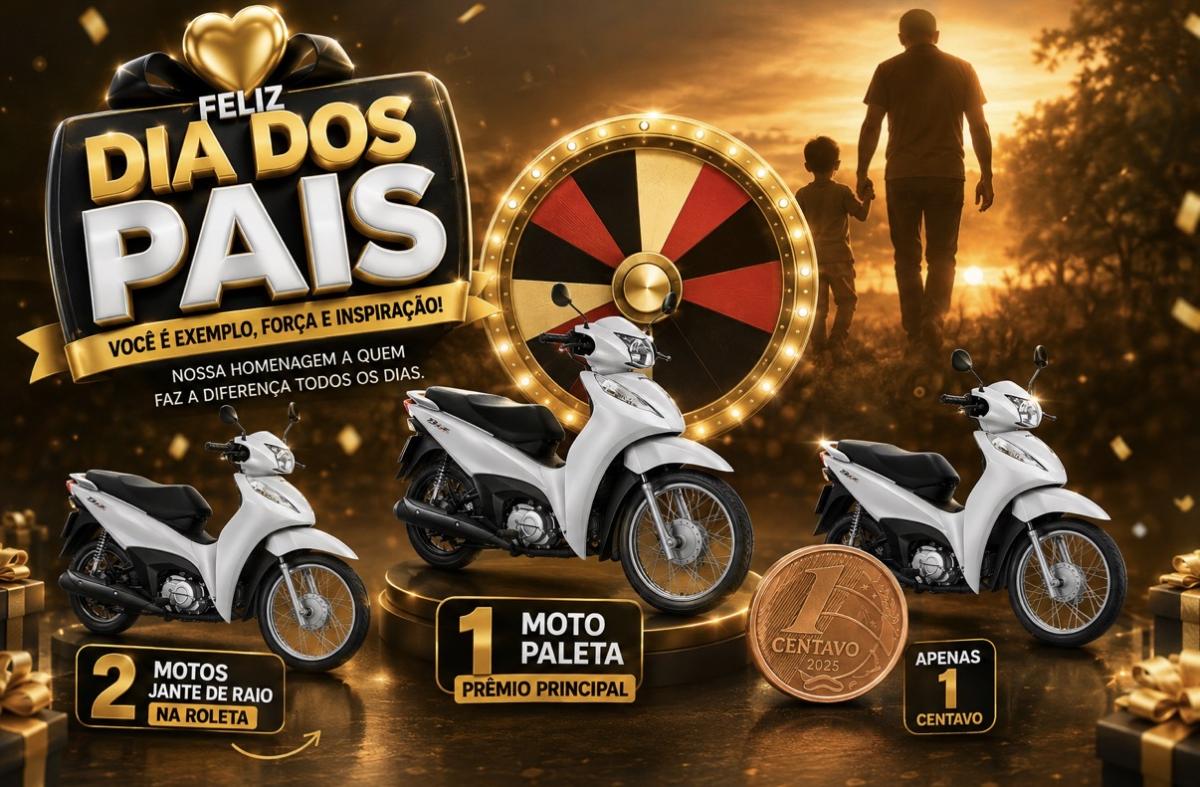 67 EDIÇÃO – 3 HONDA BIZ 0 KM  1 Prêmio Principal + 2 na Roleta