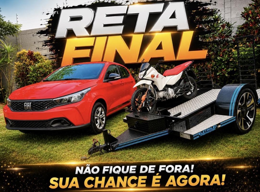 66° EDIÇÃO – 1 FIAT ARGO 0KM + 5 MOTOS HONDA E 20 CELULARES NA ROLETAS PREMIADA