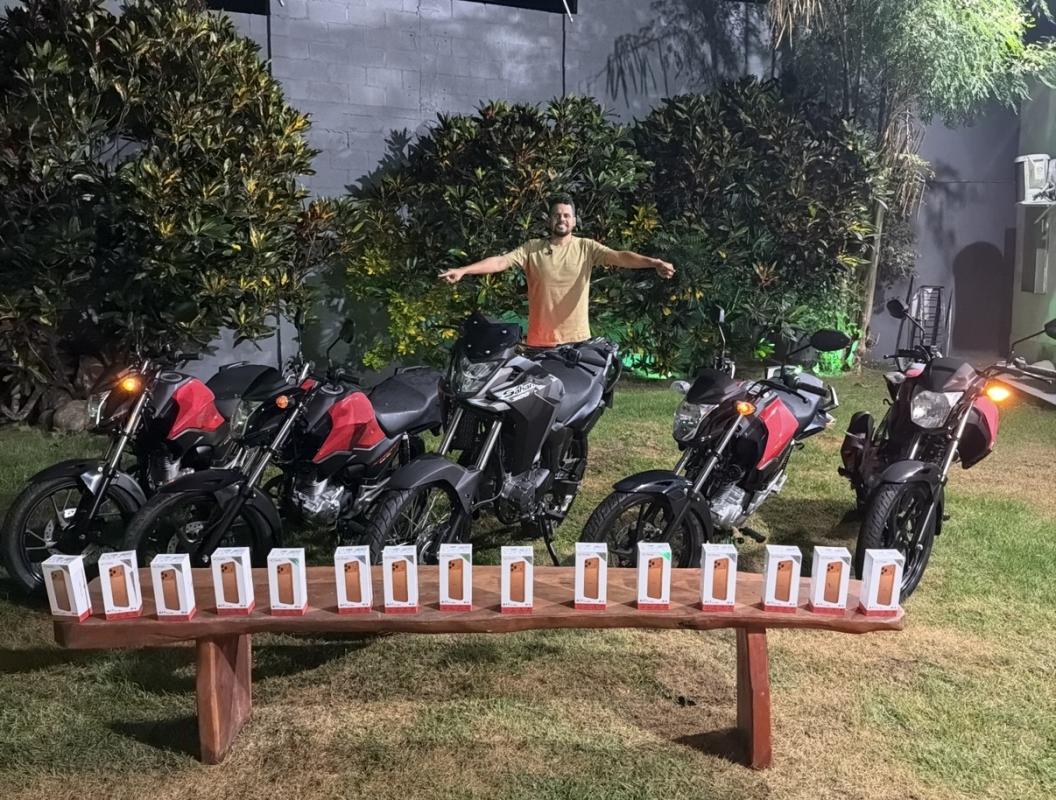 64ª EDIÇÃO – 5 MOTOS HONDA + 16 CELULARES