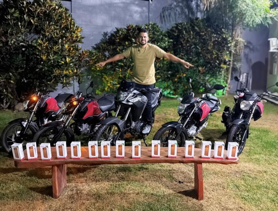 64ª EDIÇÃO – 5 MOTOS HONDA + 16 CELULARES