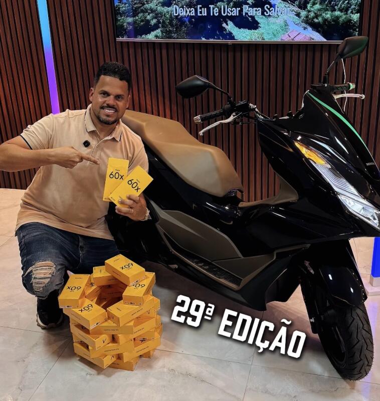 29ª EDIÇÃO  PCX DLX 0KM AZUL + 30 CELULARES NA ROLETA