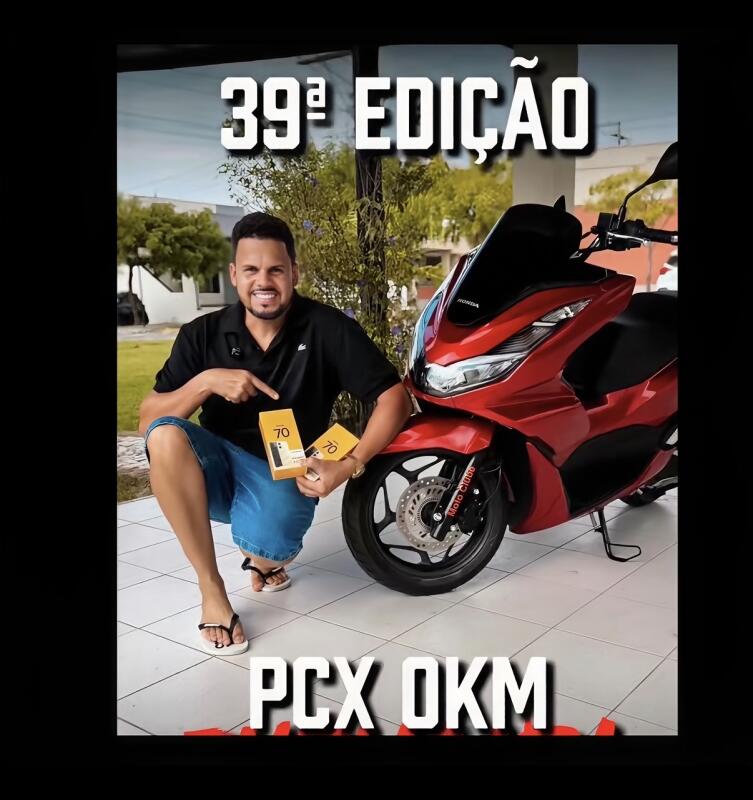 39° EDIÇÃO 1 PCX DLX OKM + 15 REALME NOTE 70x128GB NA ROLETA