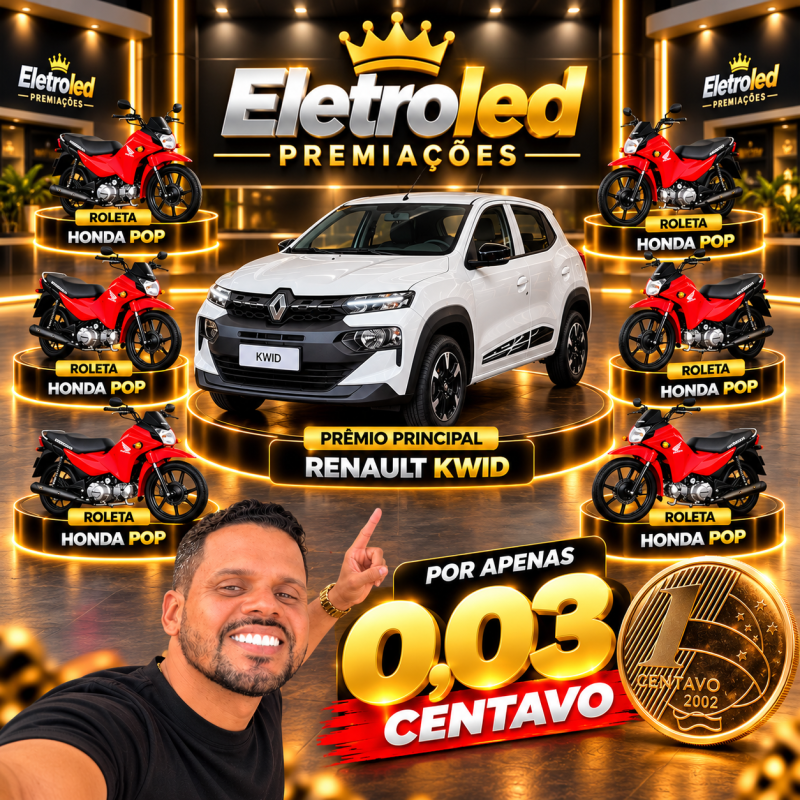 73 EDIÇÃO- 1 CARRO 0KM KWID + 6 HONDA POP ROLETA